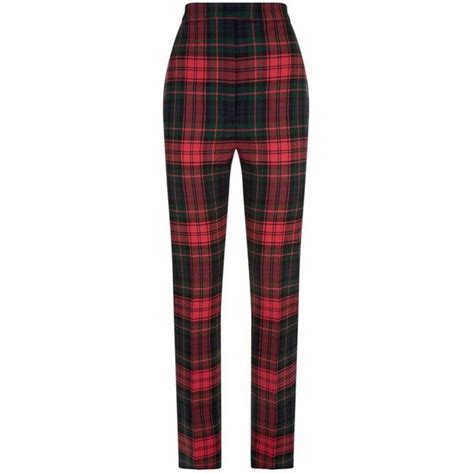 high waist faux burberry plaid pants|Burberry pants.